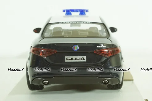 Alfa Romeo, Guilia Carabinieri, 2015, blue white, Burago 1:24