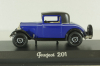 Peugeot 201 coupe, blue, 470214, Norev 1:43