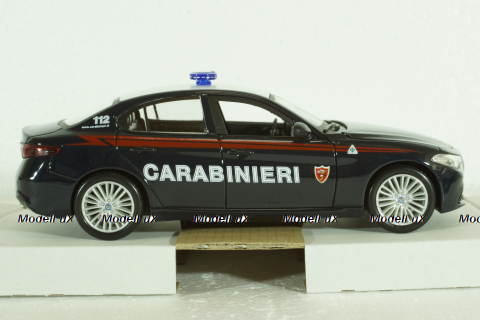 Alfa Romeo, Guilia Carabinieri, 2015, blue white, Burago 1:24