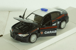 Alfa Romeo, Guilia Carabinieri, 2015, blue white, Burago 1:24