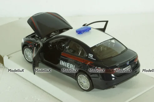 Alfa Romeo, Guilia Carabinieri, 2015, blue white, Burago 1:24