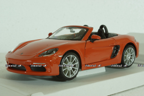 Porsche Boxster 718 (982) Spider 2016, orange, BU21087OR, Burago 1:24