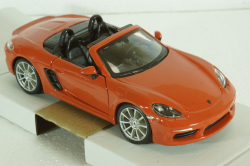 Porsche Boxster 718 (982) Spider 2016, orange, BU21087OR, Burago 1:24