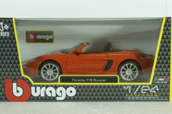 Porsche Boxster 718 (982) Spider 2016, orange, BU21087OR, Burago 1:24