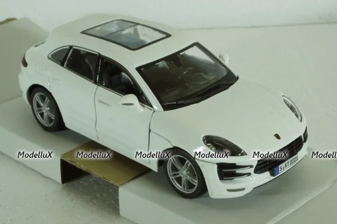 Porsche Macan 2013, white, BU21077W, Burago 1:24