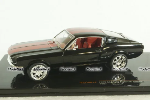 Ford Mustang Fastback 1967, black/red, CLC478, IXO 1:43