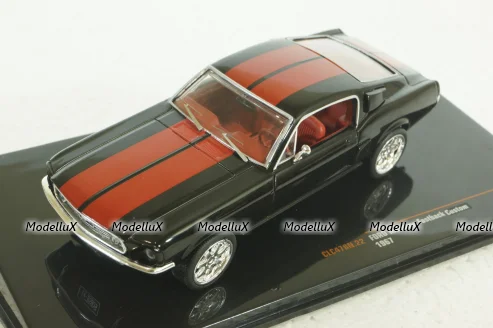 Ford Mustang Fastback 1967, black/red, CLC478, IXO 1:43