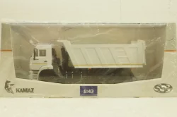 Камаз-6520, белый, самосвал 3-х осный, SSM1250, SSM 1:43
