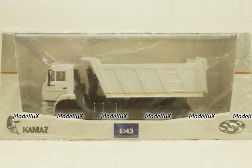 Камаз-6520, белый, самосвал 3-х осный, SSM1250, SSM 1:43