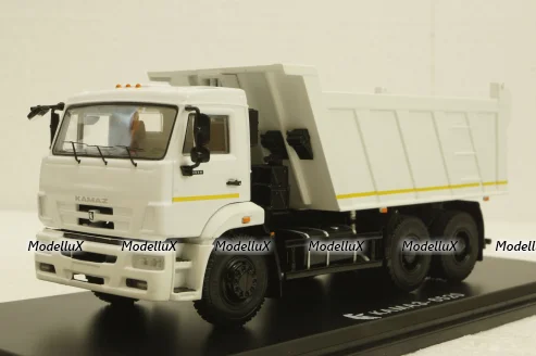 Камаз-6520, белый, самосвал 3-х осный, SSM1250, SSM 1:43