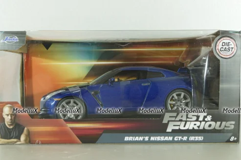 Nissan GT-R (R35) Fast and Furious, blue, 97036, Jada 1:24