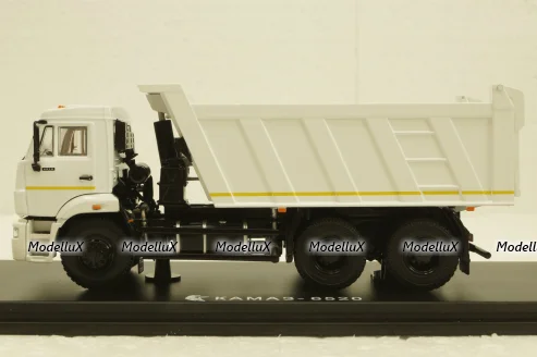 Камаз-6520, белый, самосвал 3-х осный, SSM1250, SSM 1:43