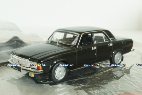 Газ-3102 Волга, черная,  Автолегенды СССР №35 1:43 с журналом! (ДЕФЕКТ)