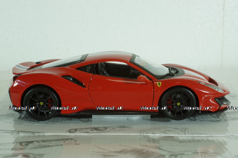 Ferrari 488 Pista 2018, red, BU26026R, Burago 1:24