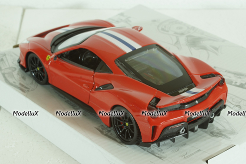 Ferrari 488 Pista 2018, red, BU26026R, Burago 1:24