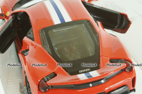 Ferrari 488 Pista 2018, red, BU26026R, Burago 1:24