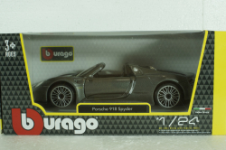 Porsche 918 Spyder 2010, grey, BU21076GR, Burago 1:24