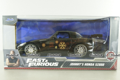 Honda S2000 Fast & Furious 1995, black, 99541,  Jada 1:24