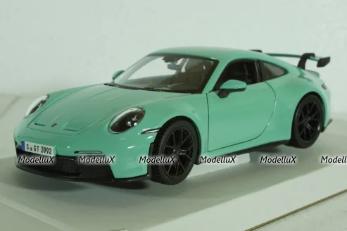 Porsche 992 GT3 Coupe 2021, mint green, BU21104MG, Burago 1:24