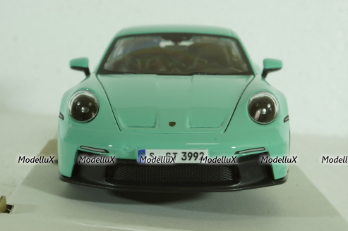 Porsche 992 GT3 Coupe 2021, mint green, BU21104MG, Burago 1:24