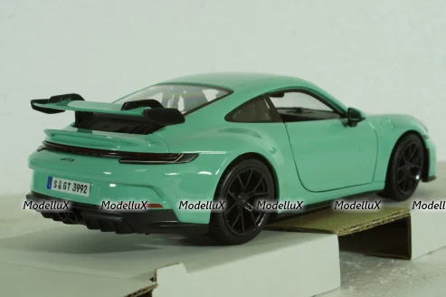 Porsche 992 GT3 Coupe 2021, mint green, BU21104MG, Burago 1:24