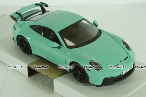 Porsche 992 GT3 Coupe 2021, mint green, BU21104MG, Burago 1:24