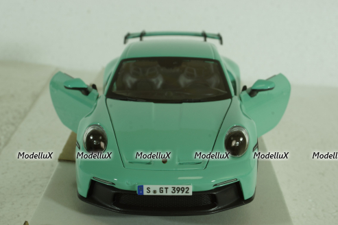 Porsche 992 GT3 Coupe 2021, mint green, BU21104MG, Burago 1:24