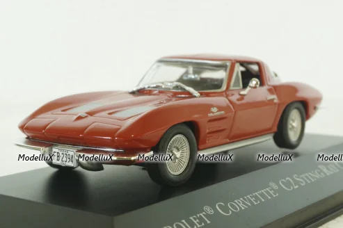 Chevrolet Corvette (C2) Sting Ray Coupe 1963, red, American Cars №4, Altaya 1:43