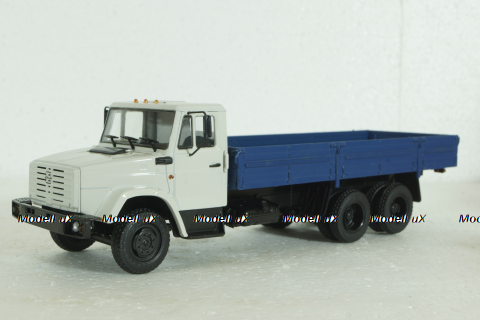 Зил-133Г40, бортовой, белый/синий, АвтоИсторя 1:43