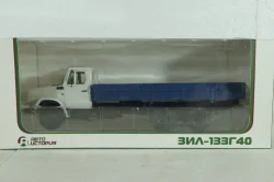 Зил-133Г40, бортовой, белый/синий, АвтоИсторя 1:43