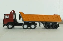 Маз-6422 с п/прицепом Маз-9506-20, красный/оранжевый, SSM7039, SSM 1:43