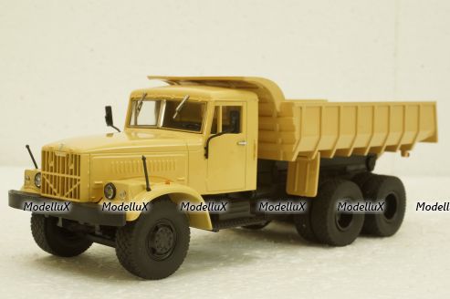 Краз-256Б1 самосвал, песочный, АвтоИстория 1:43