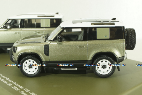 Land Rover Defender 110 2020 green & Land Rover Defender 90 2020 green, ALM410800, Almost Real 1:43