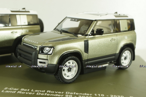 Land Rover Defender 110 2020 green & Land Rover Defender 90 2020 green, ALM410800, Almost Real 1:43