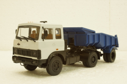 Маз-5432 з напівпричепом Маз-52328 сірий/синій, АвтоИстория 1:43