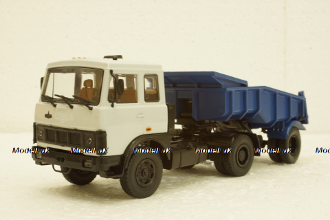 Маз-5432 з напівпричепом Маз-52328 сірий/синій, АвтоИстория 1:43