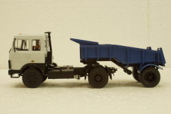 Маз-5432 з напівпричепом Маз-52328 сірий/синій, АвтоИстория 1:43