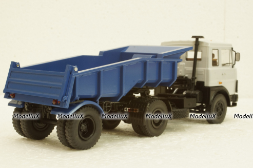 Маз-5432 з напівпричепом Маз-52328 сірий/синій, АвтоИстория 1:43