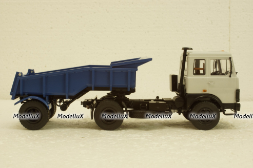 Маз-5432 з напівпричепом Маз-52328 сірий/синій, АвтоИстория 1:43