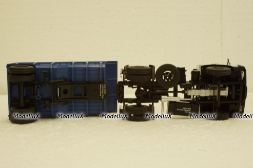 Маз-5432 з напівпричепом Маз-52328 сірий/синій, АвтоИстория 1:43
