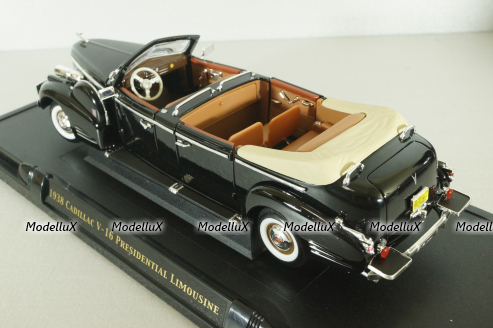 Cadillac V-16 Presidential Limousine 1938, black, 24028, Signature Models 1:24