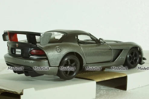 DODGE VIPER SRT-10 COUPE 2003 WITH RED LINE - GREY, BU22114GRY, Burago 1:24