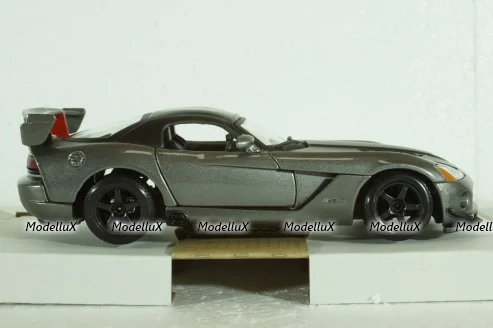 DODGE VIPER SRT-10 COUPE 2003 WITH RED LINE - GREY, BU22114GRY, Burago 1:24