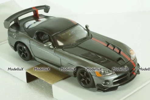 DODGE VIPER SRT-10 COUPE 2003 WITH RED LINE - GREY, BU22114GRY, Burago 1:24