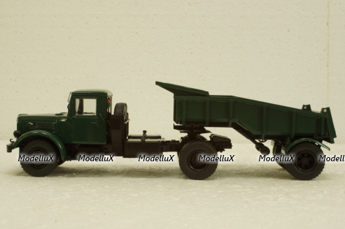 Маз-200В с п/прицепом Маз-5232В зелений, АвтоИстория 1:43