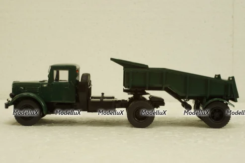 Маз-200В с п/прицепом Маз-5232В зелений, АвтоИстория 1:43