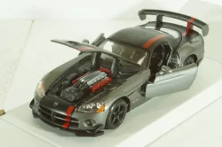 DODGE VIPER SRT-10 COUPE 2003 WITH RED LINE - GREY, BU22114GRY, Burago 1:24