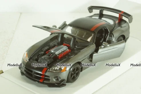DODGE VIPER SRT-10 COUPE 2003 WITH RED LINE - GREY, BU22114GRY, Burago 1:24