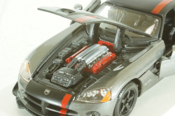 DODGE VIPER SRT-10 COUPE 2003 WITH RED LINE - GREY, BU22114GRY, Burago 1:24