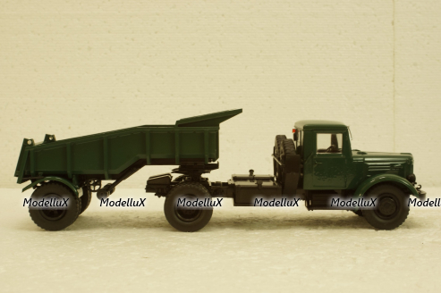 Маз-200В с п/прицепом Маз-5232В зелений, АвтоИстория 1:43